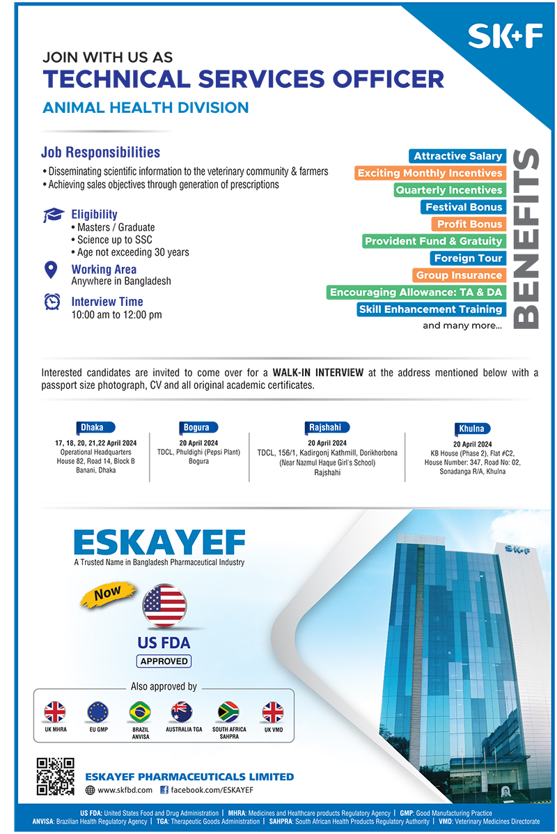 Eskayef Pharmaceuticals Job Circular-SKF Job Circular 2024