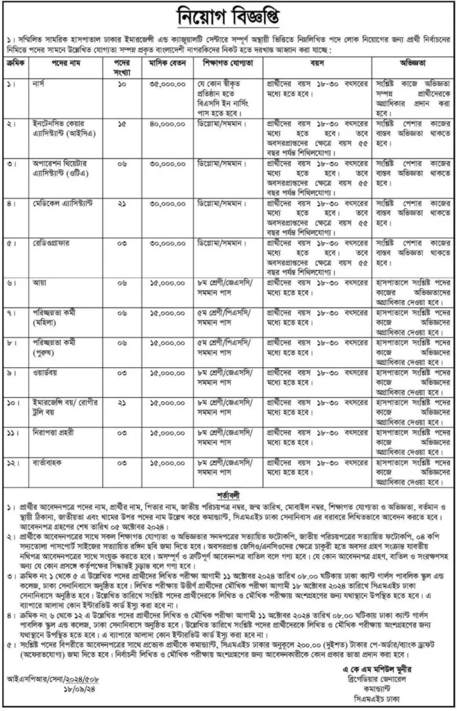 Army Civil Job Circular