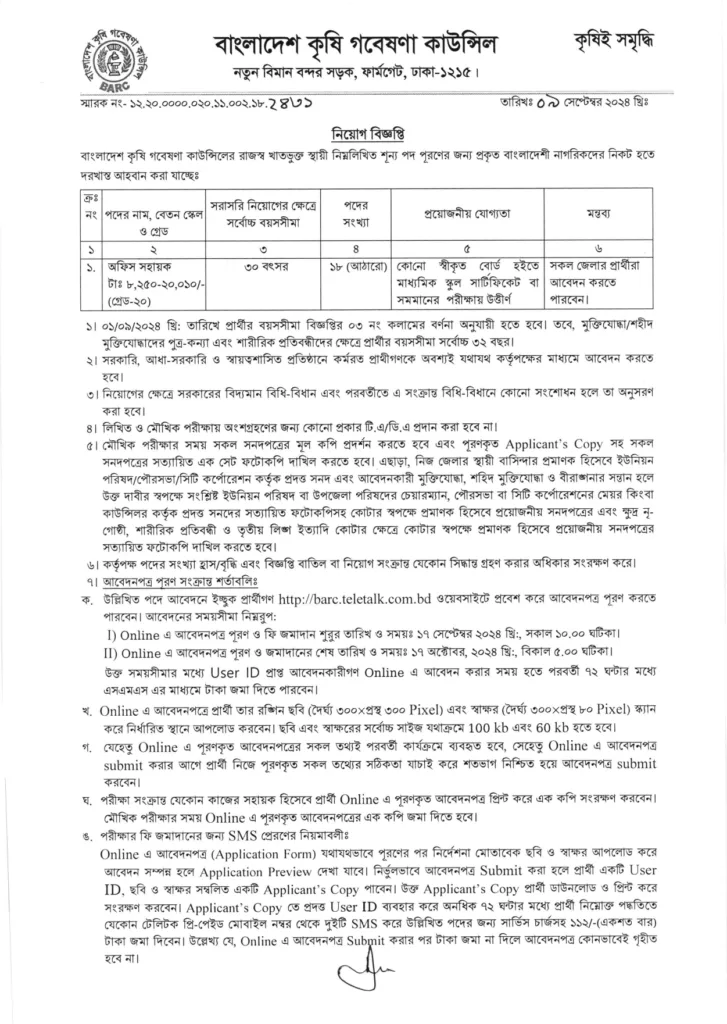 BARC Job Circular